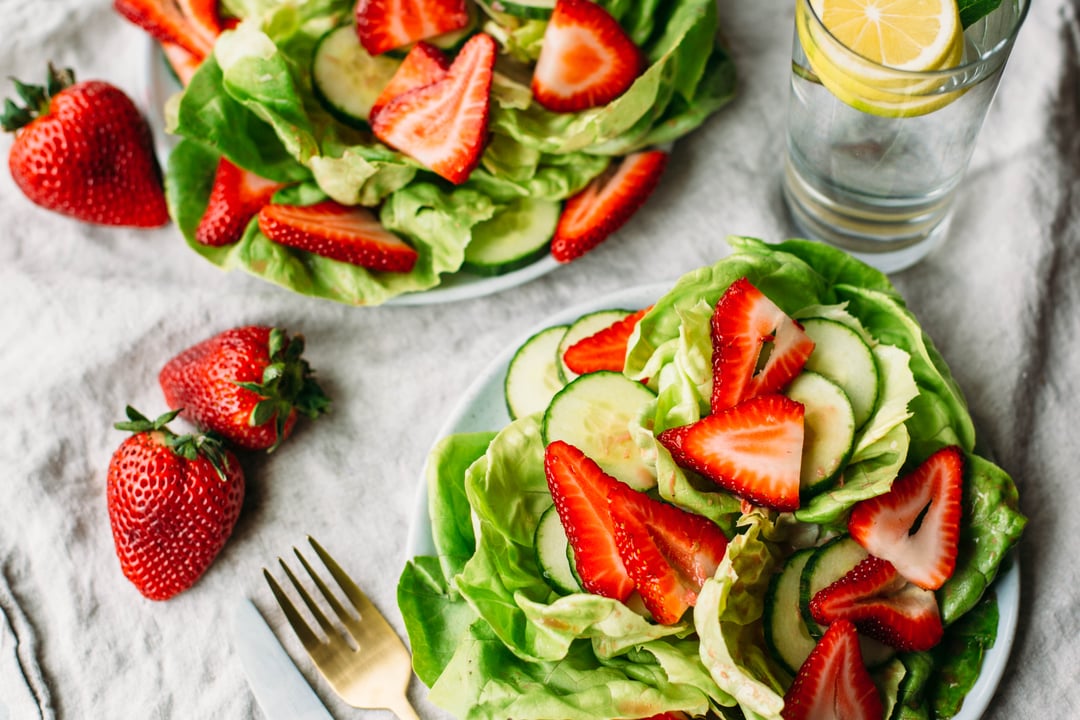 Strawberry Vinaigrette + Simple Salad